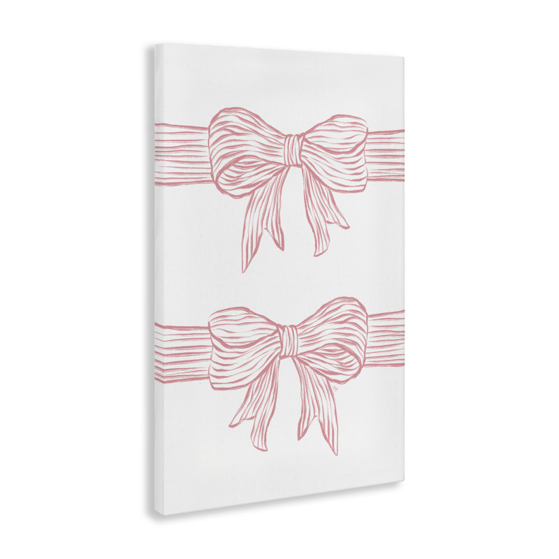 Arcs roses sur toile blanche, design par Martina Pavlova, H 24 po x l 16 po