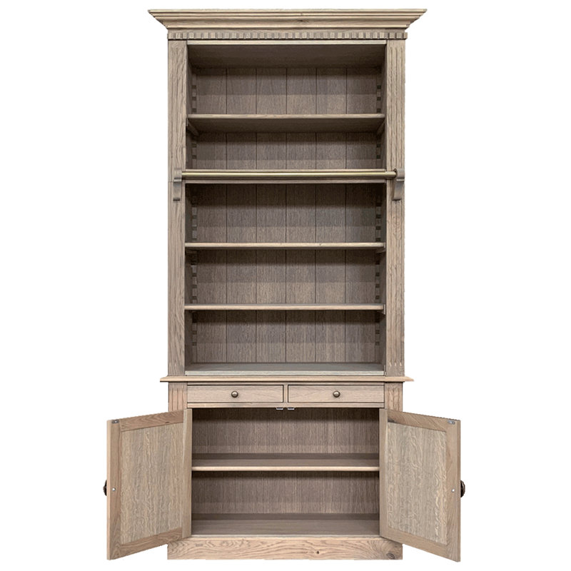 Corkum 240cm H x 100cm W Solid Wood Library Bookcase