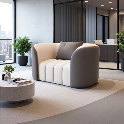 Grey Business Single-Seater Reception Sofa