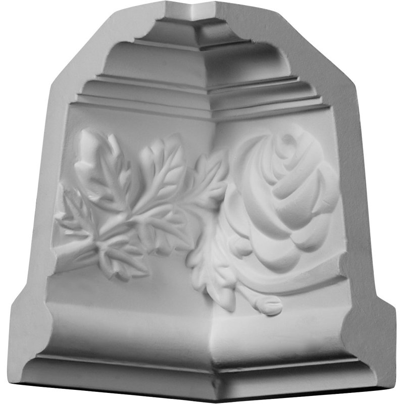 Endurathane Inside Corner Moulding, 3 3/4"P x 5 1/2"H (matches moulding MLD05X02X06RO), Factory Primed