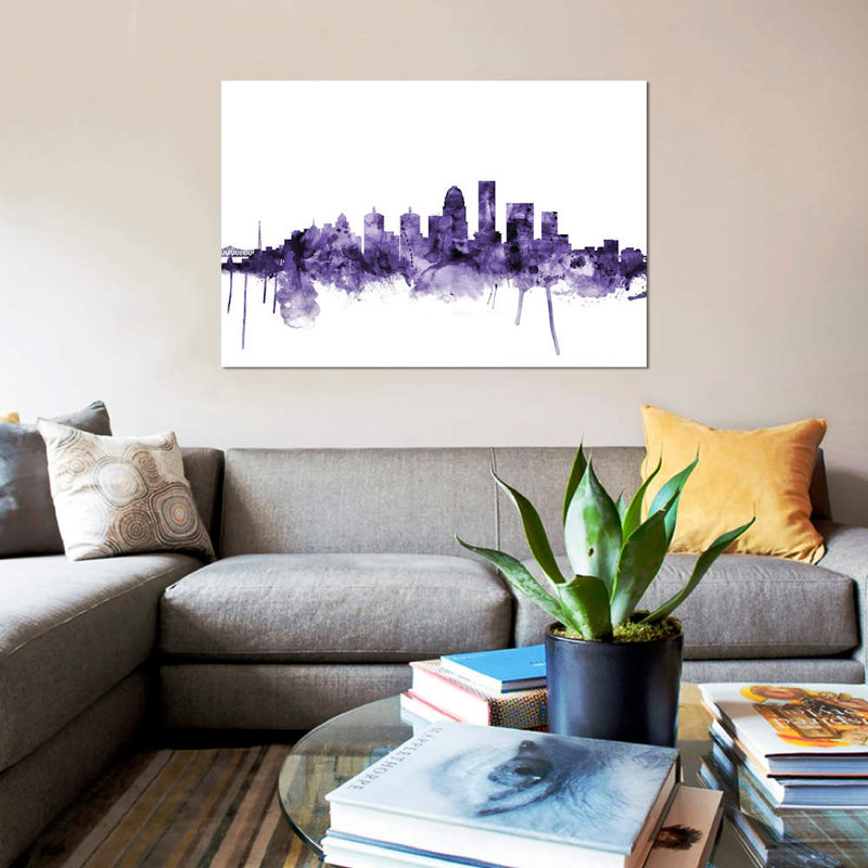 « louisville, kentucky horizon » par michael tompsett, impression sur toile tendue, 18 po x 26 po x 1,5 po, Toile tendue