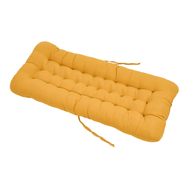 Chair Cushion with Elastic and Tie Straps, Yellow