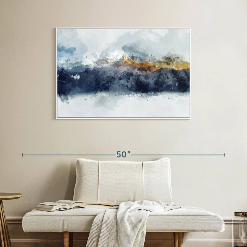 Bolan Mountain Range, Floating Frame White, 40" X 27"