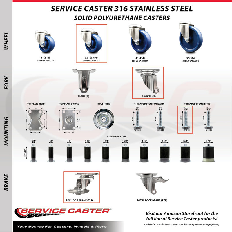 Solid Polyurethane Caster