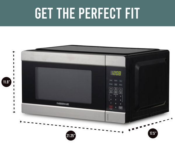 Proctor Silex 1.1 cu ft 1000 Watt Microwave Oven - Stainless Steel