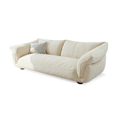 Canapé-lit blanc en chenille standard