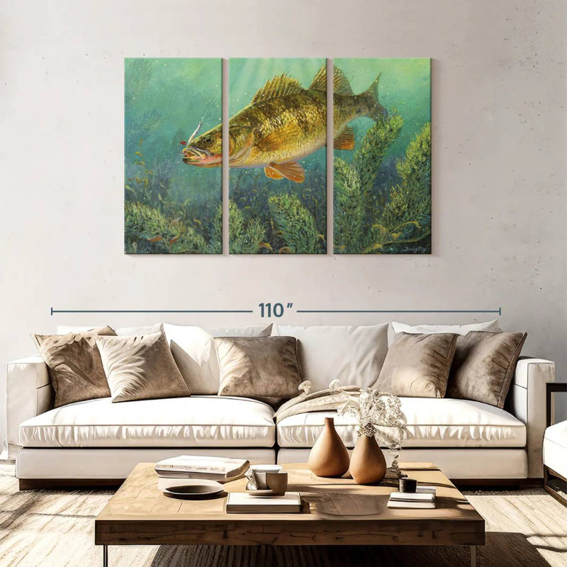 Brampt Perch Fish, 48" H x 74" W