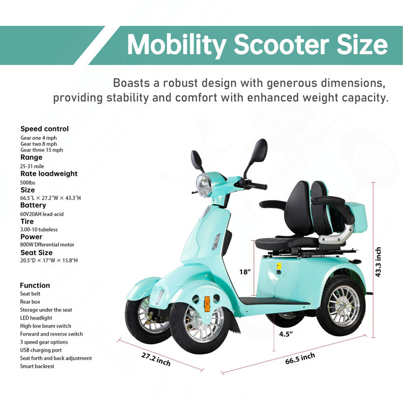 Scooters pour personnes à mobilité réduite 800W