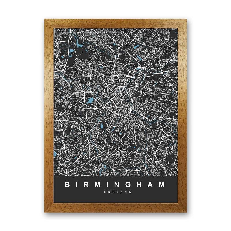 Birmingham III - Print, 46cm H x 34cm W x 3cm D, Brown Paper