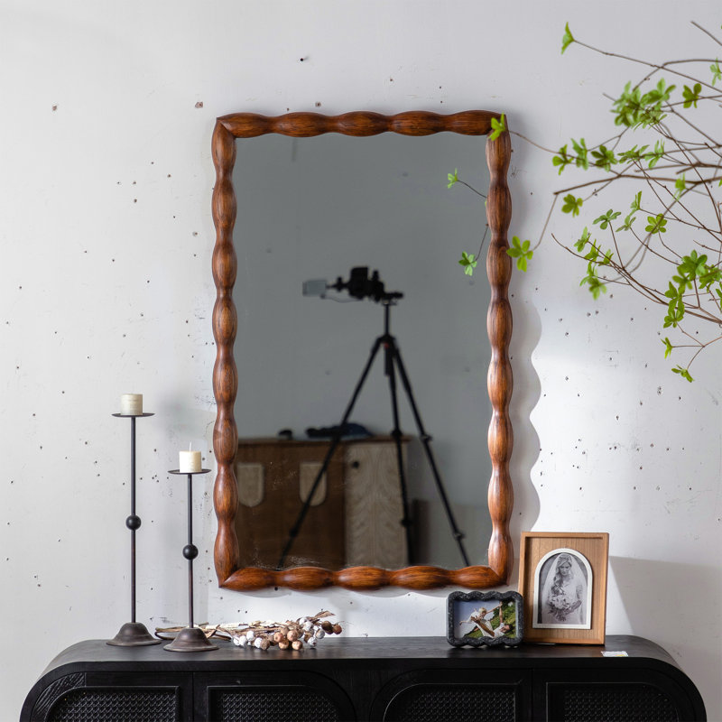 Miroir mural 36,02 po Mid-Century Modern Swirl