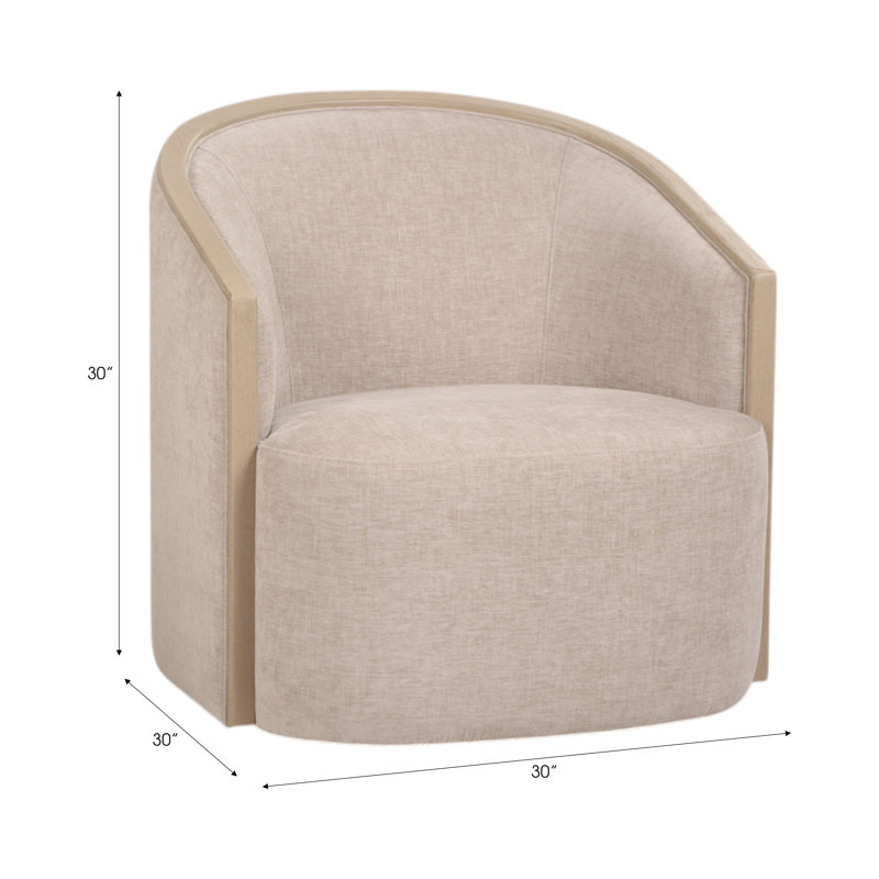 Accent Chair Upholstered Fabric Wooden Trim For Living Room Bedroom Home Office - 30" Multi-Colored