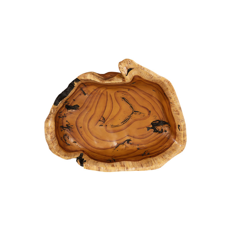 Cast Naturals Abstract Lodge Decorative Bowl in Brown