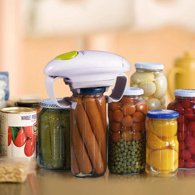 Higher Torque And One Touch Electric Jar Opener Easy Remove Almost Size Lid With Auto-Off, Powerful Bottle Opener For Arthritic Hands, Automatic Jar O -  Fish hunter, KGQB089SNZD4N