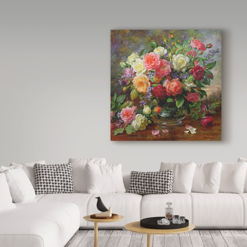 Albert Williams Floral Roses Canvas Art in Vibrant Colors