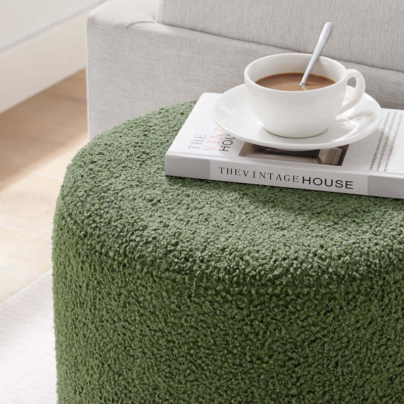 Modway Tilden Upholstered Ottoman, Moss Green Fabric