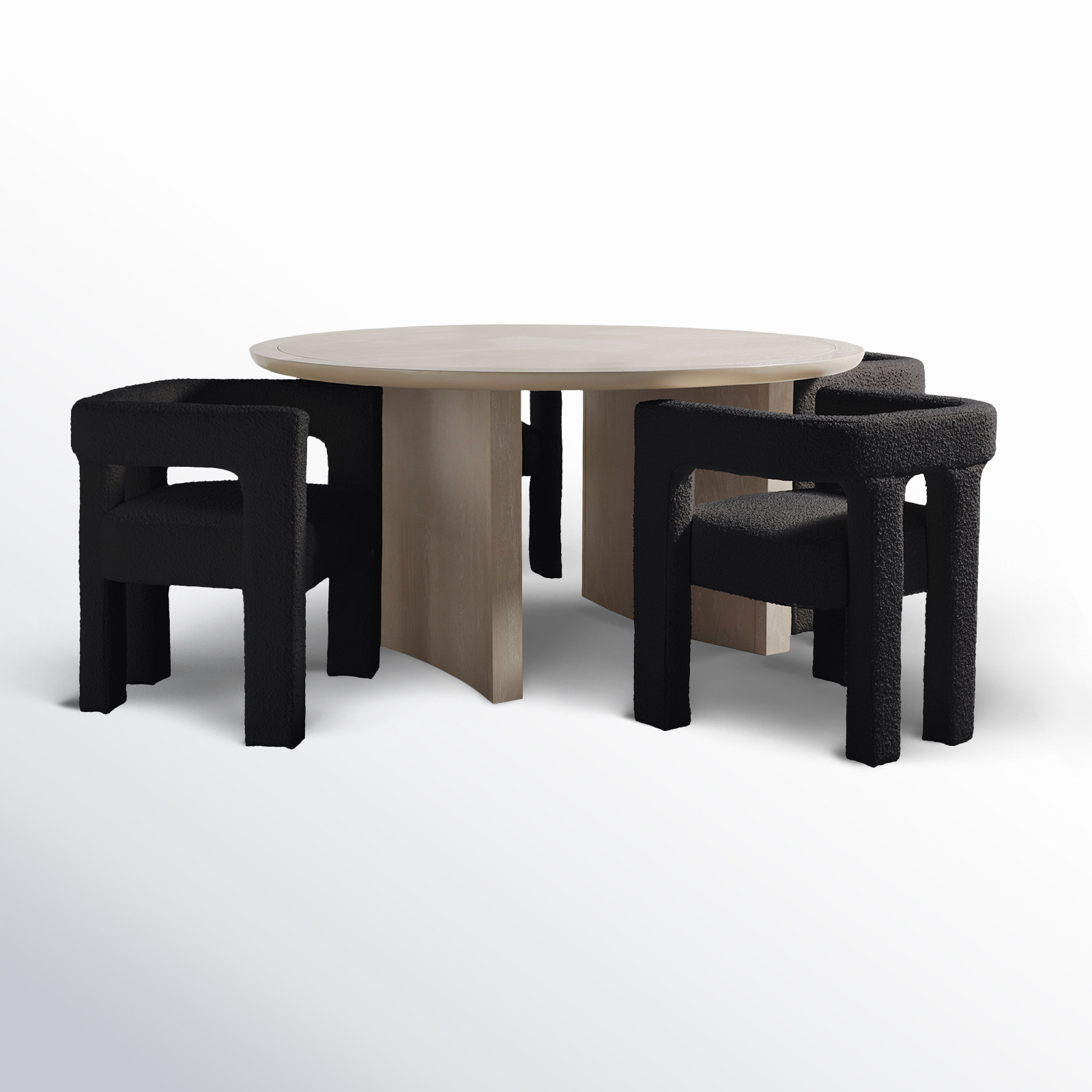 Aruna 5-Piece Solid Wood Round Dining Set - Joss & Main