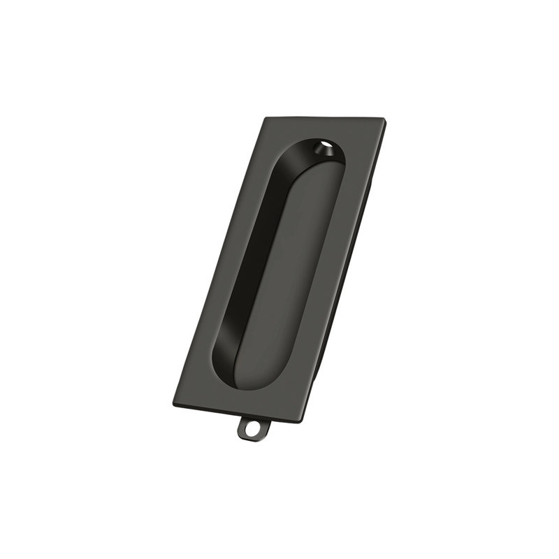 Poignée rectangulaire en bronze huilé Deltana, Bronze frotté à l'huile