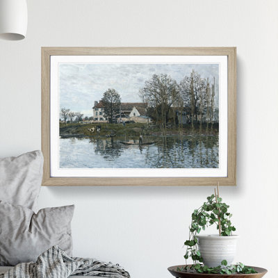 The Seine at Port Marly by Alfred Sisley - Framed Print