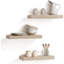 Ensemble de 3 tablettes flottantes en bois rustique