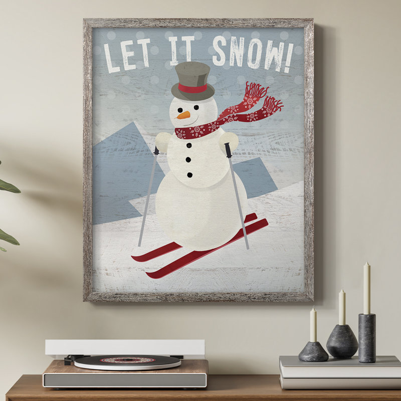 Let It Snow, reproduction encadrée - bois massif, H 30 po x l 24 po
