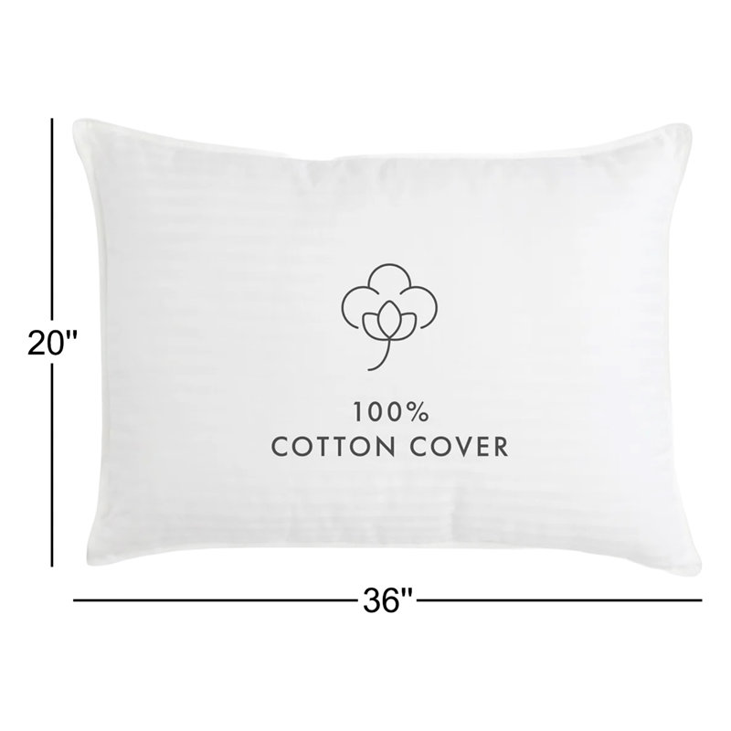 Oreillers en gel Sleep by Wayfair ™, Très grand oreiller 20 po x 36 po