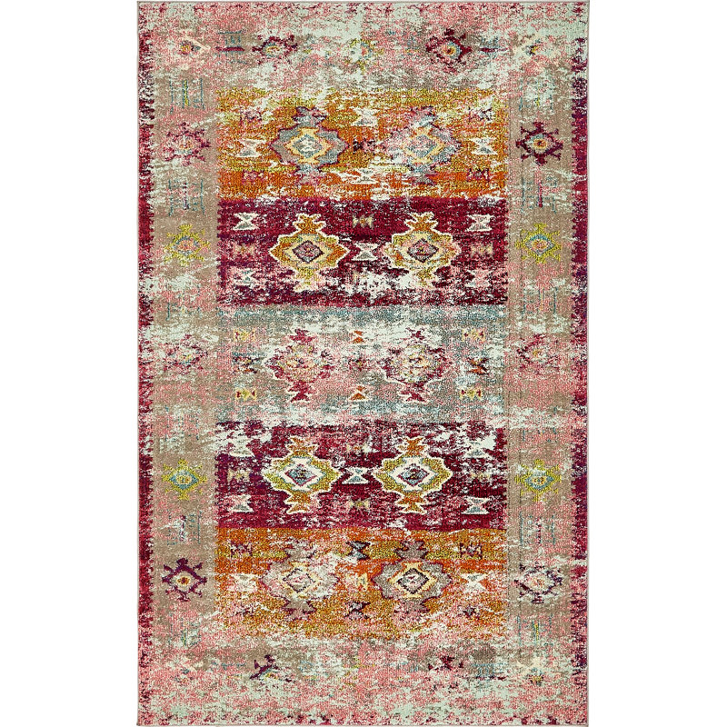Ector Washable Geometric Indoor Rug, Rectangle 2' x 3'1"