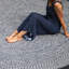 Reeva Small Handwoven Round Indoor/Outdoor Rug in Blue-69995786