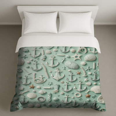 Shells Anchors Rope Seashells Duvet Covers