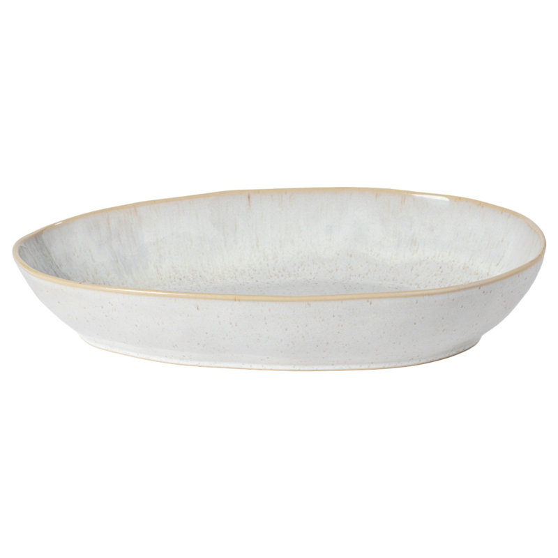 Eivissa Oval Stoneware Baker, Sand Beige