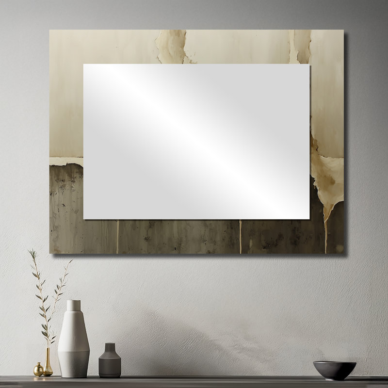 «Ephemeral Pathway Drip Peinture II», art mural miroir abstrait, imprimé sur métal, 30 po x 40 po