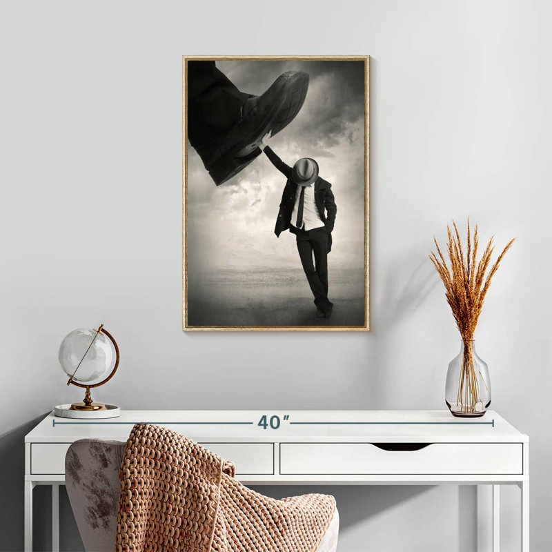 Still Standing, Floating Frame Natural Wood, 17" x 25"