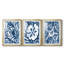 Brushik Beach Batik I - Impression sur mesure encadrée de qualité supérieure - 3 pièces-1349096381-1349096374