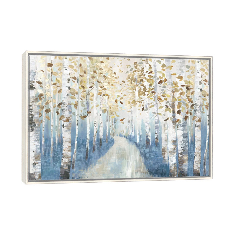 New Path I, H 18 po x l 26 po x P 1,5 po, Encadrement blanc vieilli, Pas de tapis