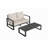 Rectangular Coffee Table, Light Gray Cushions-734162601