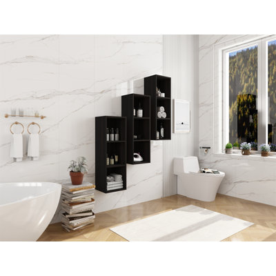 36 Inch Wall-Mounted Storage Shelves Combination