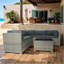 Ensemble de canapé modulaire d'extérieur en rotin 6 pièces PE-529681650