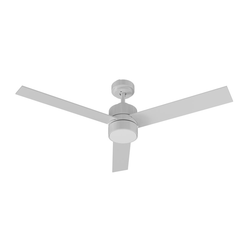 Ventilateur de plafond à DEL 3 pales 52 po - blanc, Blanc, Blanc