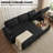 95" Sleeper Sectional Sofa with Pull-Out Bed, Convertible L-Shaped Couch with Reversible Storage Chaise, USB Ports, Cup Holders & Side Table for Living Room, Apartment-105031082