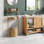 Meuble-lavabo moderne en bois rustique avec rangement