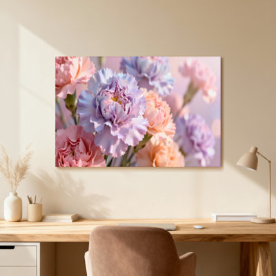 Plantes et fleurs œillets pastel rose et mauve