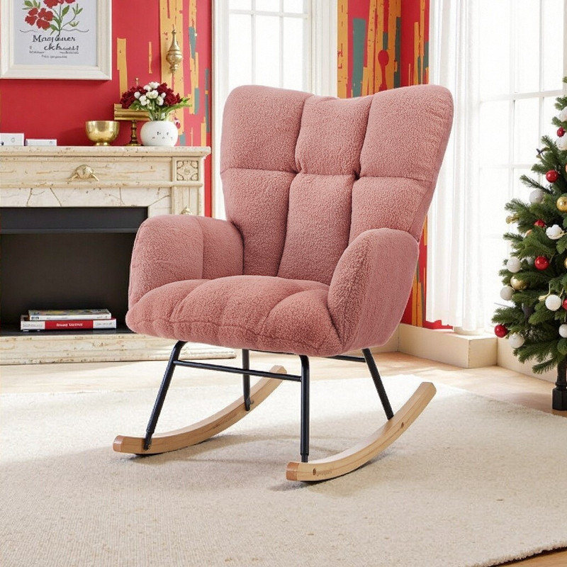 Chaise berçante Teddy, Rose