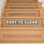 Tapis d'escalier d'intérieur tressé en jute de qualité supérieure - taille 8 po x 28 po-2076256077-2076256103-2055680179