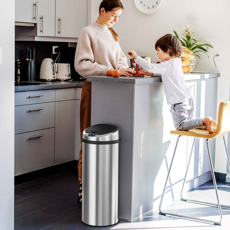 Poubelle à capteur de mouvement en acier inoxydable 13 gallons Erlandson