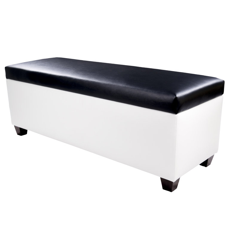 Banc de rangement pour chaussures 36 paire Kenyon, Noir / Noir