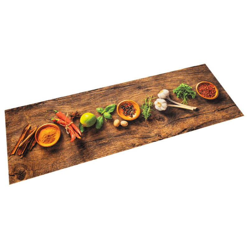 Brisilda Water Resistant Kitchen Mat, brown, 45 x 150 cm