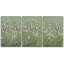 3 pièces vibrantes de fleurs de émeraude et de fleurs de Monet, champ de nature, nature et nature-90975386-90975388