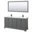 Ensemble de meuble-lavabo double 72 "avec miroir Deborah-80209401-51712411-51712407
