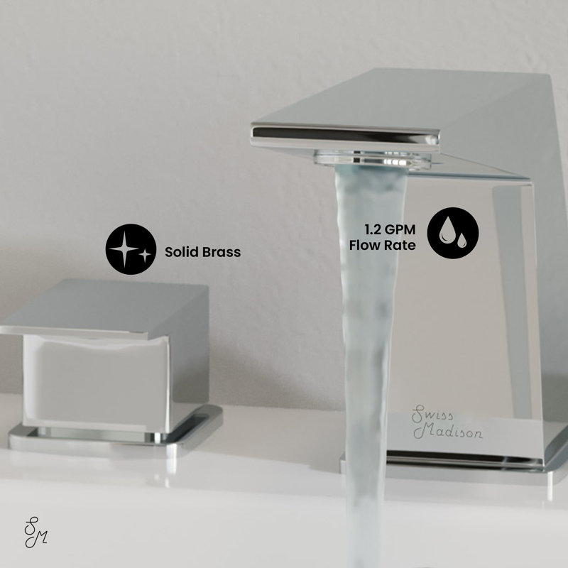 Robinet pour salle de bain Carré, Chrome