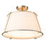 Linen Blend Drum Semi Flush Mount