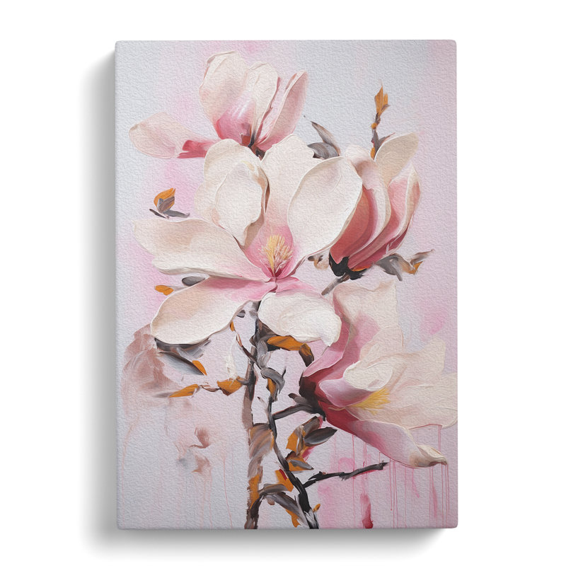 Magnolia Flower Action Painting No.2 - Print, 60cm H x 40cm W x 3cm D